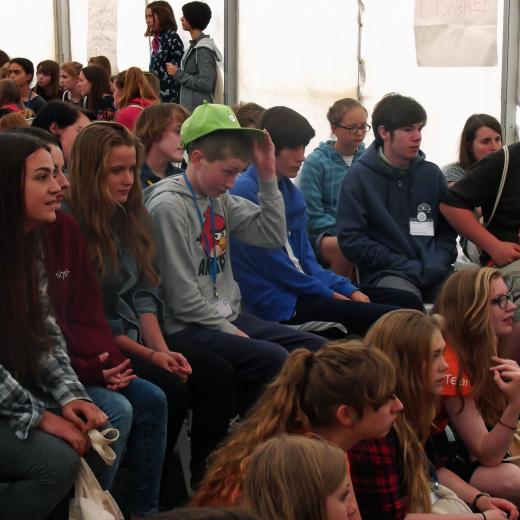 Young people in a session Young people in a session