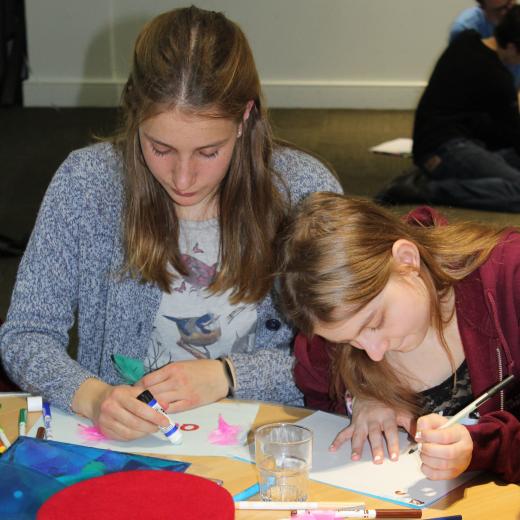 Young Quakers Participation Day People doing art work